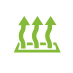 A green icon of three arrows pointing upward.